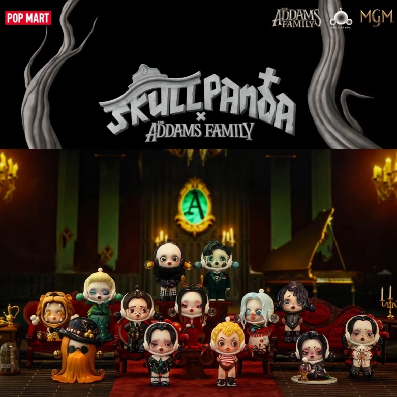 Model Kit Anime Girl - POP MART SKULLPANDA Семейная серия Аддамс,