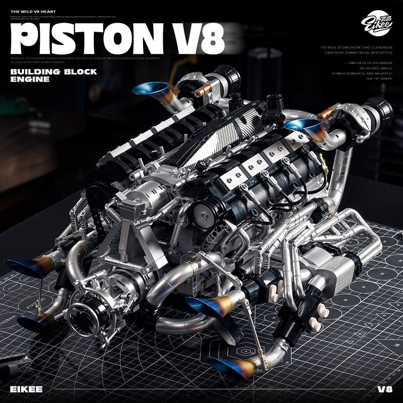 MOC Supercar V8 Комплект строи – обзор и цена Model Kit Engine