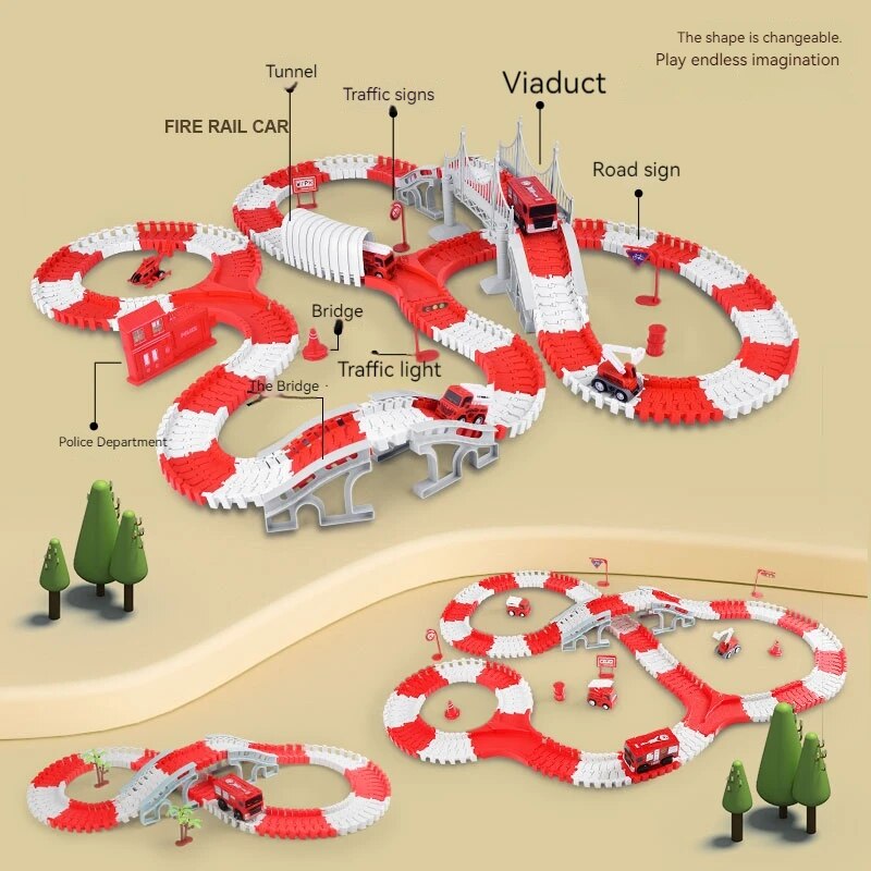 Пожарная машина, трек, сборка  – обзор и цена Model Kit Engine