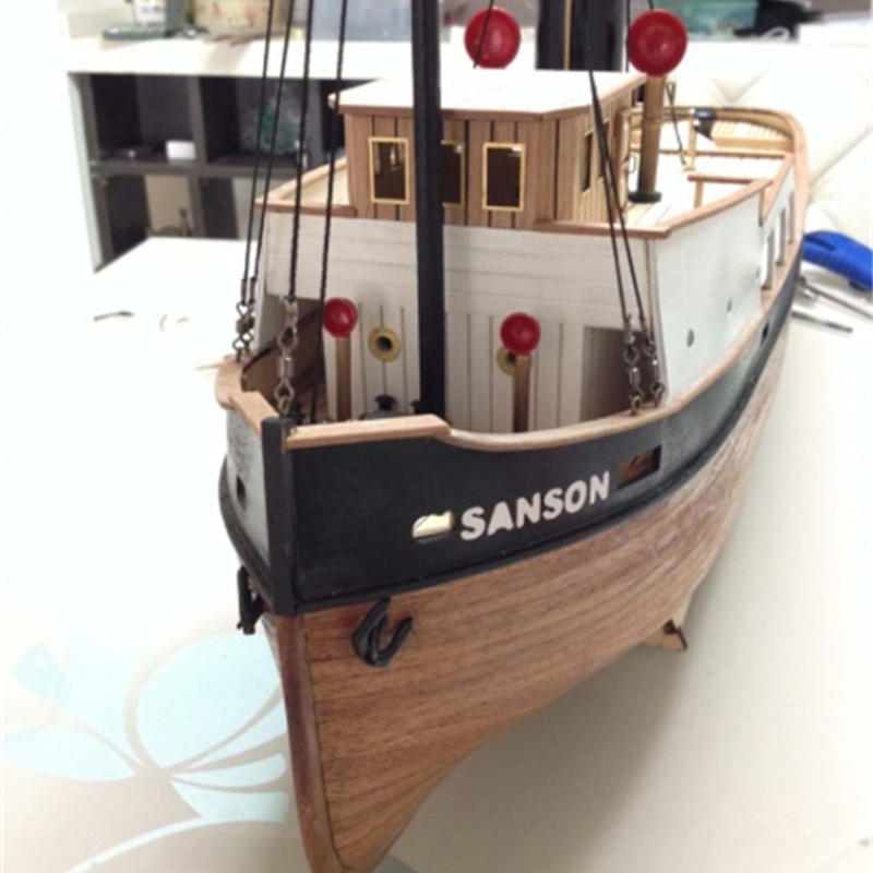 Деревянная лодка SANSON Tugboa – обзор и цена Model Kit Yacht